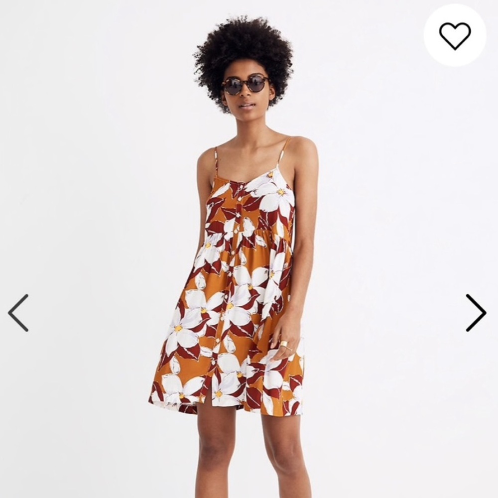 Madewell button front dress island magnolias